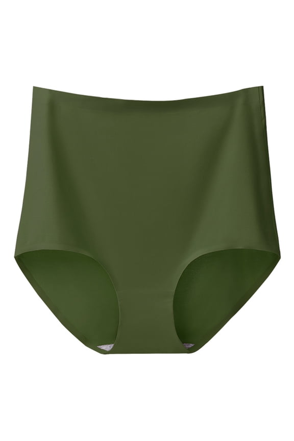 Seamless Underwear for Women Plus Size Ultra High Waist Solid Color Silk Like Seamless Panties with Comfortable Fit