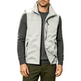 thumbnail image 1 of WRKEKC Softshell Vest for Men Stand Collar Zip-Up Multi Pocket Windproof Sleeveless Outerwear for Hiking and Daily Outfits, 1 of 9