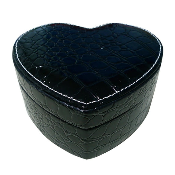 WRKEKC Storage Bins Heart Shaped Jewelry Packaging Box Special Jewelry Box for Women's Jewelry Black