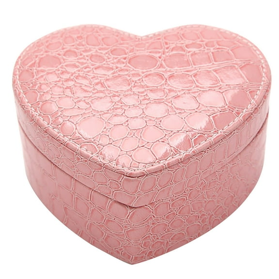 WRKEKC Storage Bins Heart Shaped Jewelry Packaging Box Special Jewelry Box for Women's Jewelry Pink