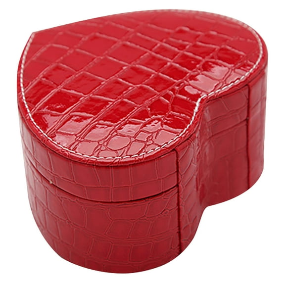 WRKEKC Storage Bins Heart Shaped Jewelry Packaging Box Special Jewelry Box for Women's Jewelry Red
