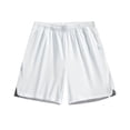 thumbnail image 1 of WRKEKC Summer Shorts for Men Solid Color Casual Loose Pocket Lining Drawstring Elastic Waist Shorts 5-Inch Inseam with Comfortable Fit, 1 of 5