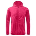 thumbnail image 1 of WRKEKC Lightweight Jacket Women Men Solid Color Hooded Windbreaker Waterproof Sun Protection for Hiking Travel Camping Active Wear Versatile Outdoor Outerwear, 1 of 9
