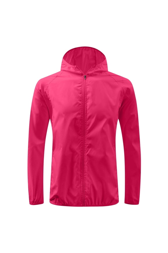 Lightweight Jacket Women Men Solid Color Hooded Windbreaker Waterproof Sun Protection for Hiking Travel Camping Active Wear Versatile Outdoor Outerwear