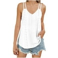 thumbnail image 1 of WRKEKC Tank Top for Women Solid Color Sleeveless Tank V-Neck Top with Comfortable Fabric Casual Summer Wear, 1 of 8