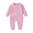 thumbnail image 1 of WRKEKC Toddler Girl Jumpsuit Long Sleeve Solid Color Full Length Snap Button One Piece Outfit for Infants 0-24 Months, 1 of 5