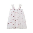 thumbnail image 1 of WRKEKC Toddler Summer Dress Sleeveless Round Neck Solid Color Tulle Embroidered Soft Breathable Comfortable Daily 1-7 Years, 1 of 5