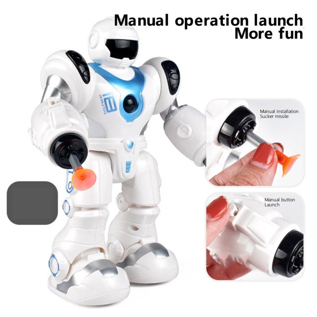 WRKEKC Toys Clearance Space Fighter Robot Manually Launches Sucker Soft