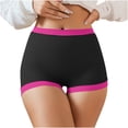 thumbnail image 1 of WRKEKC Underwear Women Pack Color Block Sport Boxer Shorts 4 Inch Inseam Safety Shorts for Workout and Casual Wear with Comfortable Fit, 1 of 8