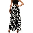 thumbnail image 1 of WRKEKC Wide Leg Pants for Women Elastic Waist Abstract Print Loose Fit Casual Trousers for Summer and Daily Outfits, 1 of 6