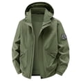 thumbnail image 1 of WRKEKC Windbreaker Jackets for Men Detachable Hood Long Sleeve Zip-Up Outerwear With Zipper Pockets for Hiking and Cycling, 1 of 7