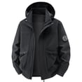 thumbnail image 1 of WRKEKC Windbreaker Jackets for Men Detachable Hood Long Sleeve Zip-Up Outerwear With Zipper Pockets for Hiking and Cycling, 1 of 7