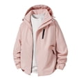 thumbnail image 1 of WRKEKC Windbreaker Jackets for Men Solid Hooded Zipper Windproof Long Sleeve Outerwear Relaxed Fit for Outdoor Daily Travel, 1 of 8