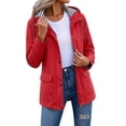 thumbnail image 1 of WRKEKC Windbreaker Jackets for Women Waterproof Sun Protection Long Sleeve Zip Up Hooded Outdoor Sports Coat, 1 of 8