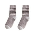 thumbnail image 1 of WRKEKC Winter Fuzzy Crew Socks for Women Coral Fleece Thickened Warm Home Sleep Socks Multiple Solid Colors, 1 of 4