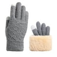 thumbnail image 1 of WRKEKC Winter Gloves Women Touchscreen Knitted Thick Non Slip Wool Gloves for Cold Weather Unisex Daily Wear Multiple Styles, 1 of 4