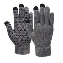 WRKEKC Winter Gloves for Women Fleece Lined Knitted Thick Gloves Touchscreen Sports Non Slip Gloves for Winter Outdoor Activities