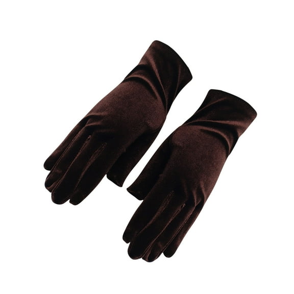 WRKEKC Winter Gloves for Women Solid Color Velvet Fleece Lined Thickened Cold Proof Flat Cuff Gloves Warm for Winter Daily Wear and Outdoor Commute