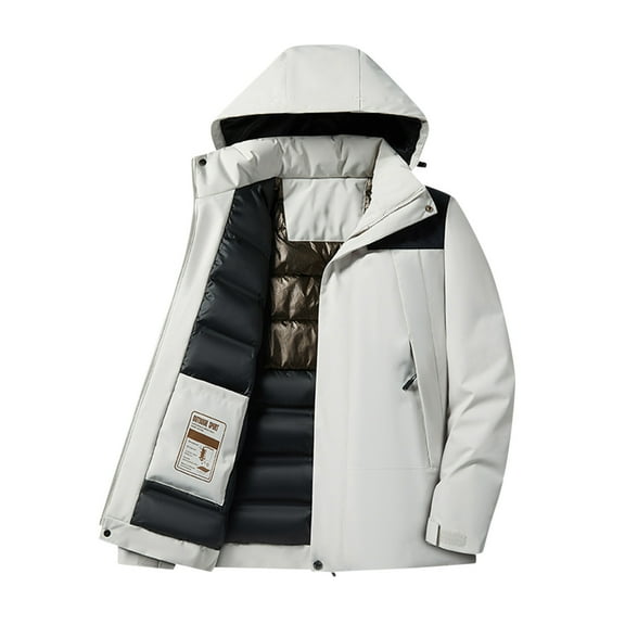 WRKEKC Winter Jackets for Women Trendy Outdoor Winter Waterproof Breathable Fleece Lined Thickened Hiking Jacket Long Sleeve Hooded Casual Outerwear