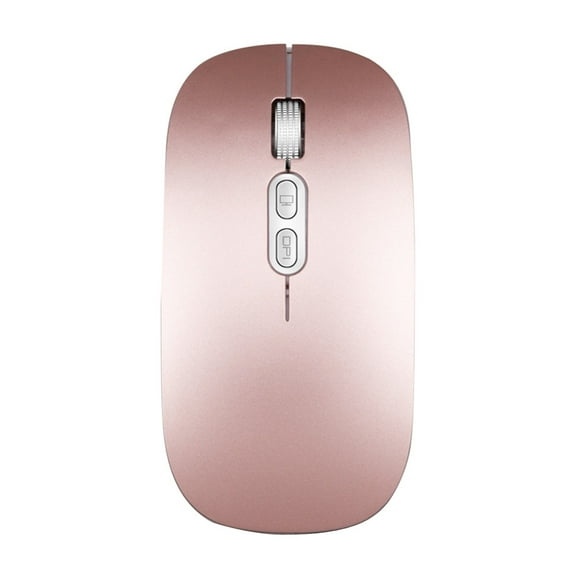 WRKEKC Wireless Mouse 2.4GHz Wireless Optical USB Gaming Mouse 1600DPI Rechargeable Mute Mice for PC Rose Gold