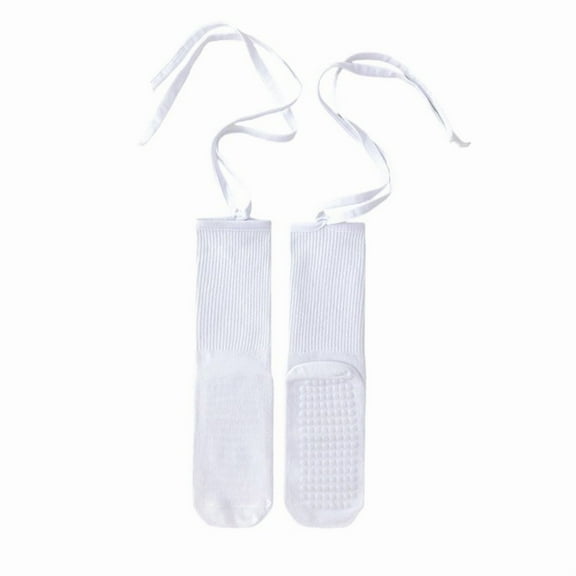 WRKEKC Women's Knee High Socks Non Slip Yoga Pilates Athletic Socks Colorful Lace Up Mid Calf Socks for Dance Fitness and Casual Wear