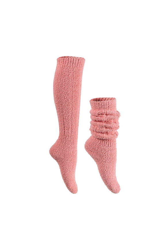 Women's Slouchy Crew Socks Long Tube Fuzzy Warm Cozy Sleep Maternity Socks for Winter Daily Night Wear
