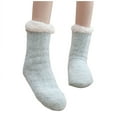 thumbnail image 1 of WRKEKC Women's Warm Boot Socks for Winter Home Fleece Lined Thickened Slipper Socks with Fuzzy Cuff Multiple Speckled Colors for Cozy Casual Wear, 1 of 6