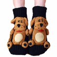 thumbnail image 1 of WRKEKC Women's Winter Warm Crew Socks Cartoon Design Thick Knitted Non Slip Home Floor Socks for Cozy Cold Weather Leisure Wear, 1 of 1