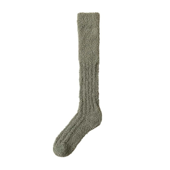WRKEKC Women's Winter Warm Crew Socks Soft Thickened Home Floor Socks Multiple Solid Colors for Cozy Sleep and Leisure Wear