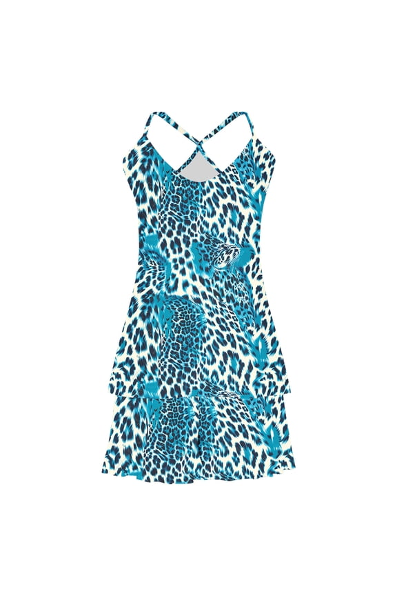 Womens Flannel Pajamas Sets Leopard Print Adjustable Cami Ruffle Trim Sleepwear Set for Women Home Loungewear Trendy Choice