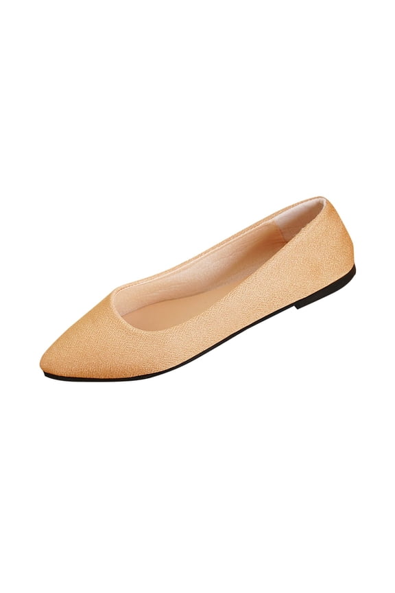 Womens Flats Pointed Toe Slip-On Classic Loafer Style Wide Width Casual Versatile for Spring Summer Daily Wear