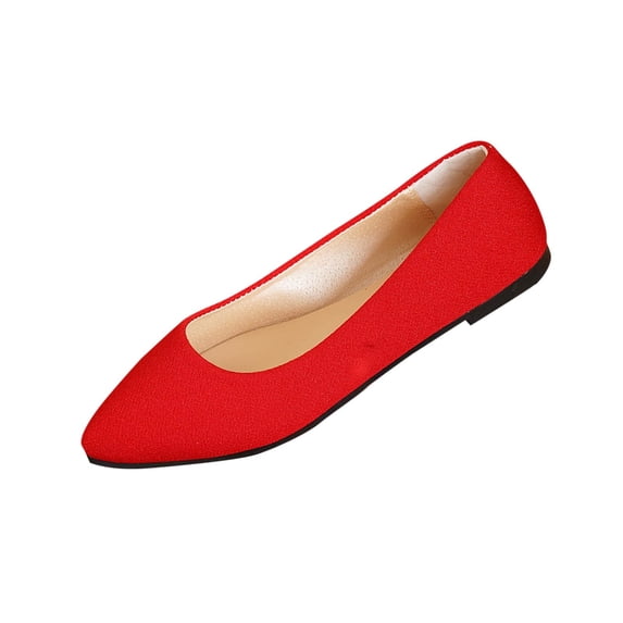 WRKEKC Womens Flats Pointed Toe Slip-On Classic Loafer Style Wide Width Casual Versatile for Spring Summer Daily Wear