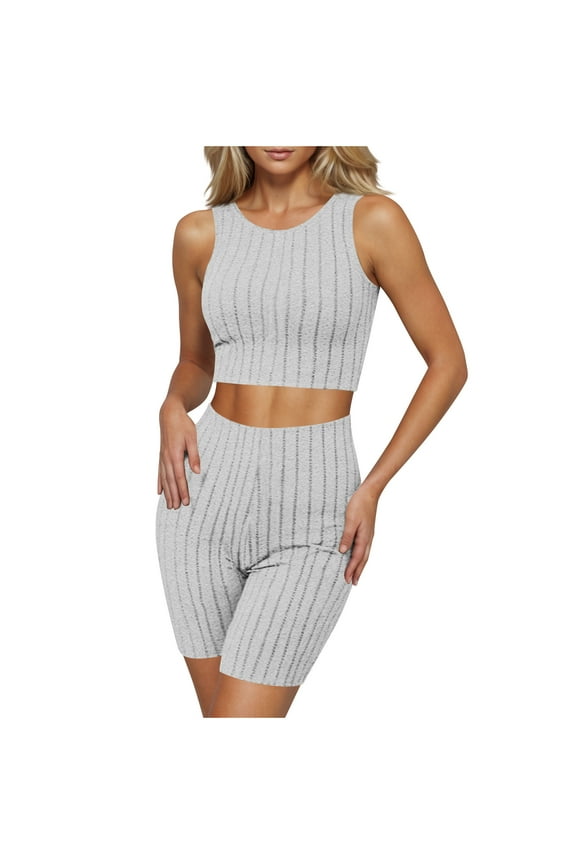 Womens Fleece Pajamas Set Solid Color Casual Short Sleeve Top and Shorts Home Lounge Sleepwear Set for Women Daily Wear