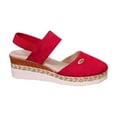 thumbnail image 1 of WRKEKC Womens Sandals Wedge Heel Lightweight Woven Rope Closed Toe Elastic Strap Thick Sole Backless Summer Shoes, 1 of 6