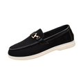 thumbnail image 1 of WRKEKC Womens Shoes Flat Metal Chain Slip On Wide Width Loafers Spring Summer Casual Shoes for Women Low Heel, 1 of 6