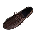 thumbnail image 1 of WRKEKC Womens Shoes Vintage Lace Up Low Top Fall British Style Mid Heel Loafers Leather Casual Shoes for Women, 1 of 8
