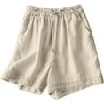 thumbnail image 1 of WRKEKC Womens Summer Shorts, Casual Shorts for Women, Women Casual Shorts Drawstring Comfy Elastic Waist Shorts Summer Pull On Short with Pockets, 1 of 9