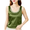 thumbnail image 1 of WRKEKC Womens Tank Tops Solid Color Crew Neck Sleeveless Pullover Summer Tank Casual Loose Fit Lightweight Top, 1 of 3