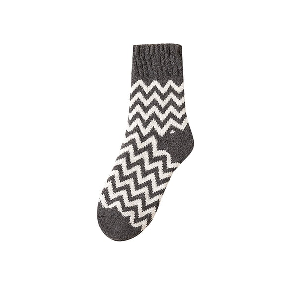 WRKEKC Wool Socks for Men and Women Thickened Fleece Lined Mid Calf Socks for Fall Winter Cold Weather Warmth and Comfort