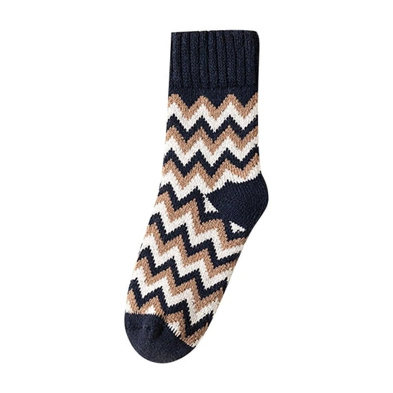 WRKEKC Wool Socks for Men and Women Thickened Fleece Lined Mid Calf Socks for Fall Winter Cold Weather Warmth and Comfort