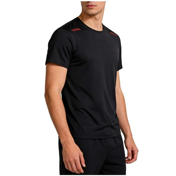 WRKEKC Workout Shirts for Men Solid Color Athletic Gym Casual Cool Feeling Breathable Quick Dry Ice Silk Half Sleeve T Shirt Short Sleeve Round Neck