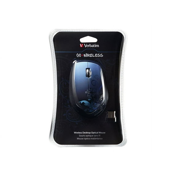 (Price/each)VERBATIM 97785 Wireless Optical Mouse (Blue)