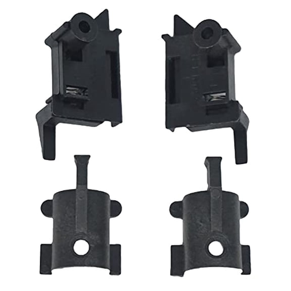 WRS 1 1/2" Tilt Latch Assembly Set with Stops - Black