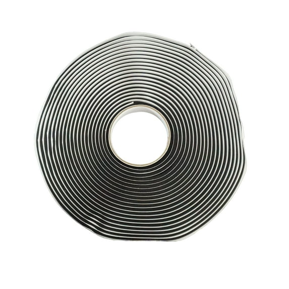 WRS 1/8" x 1/2" Double Sided Glazing Tape/Butyl Tape - Black, 25 Ft Roll