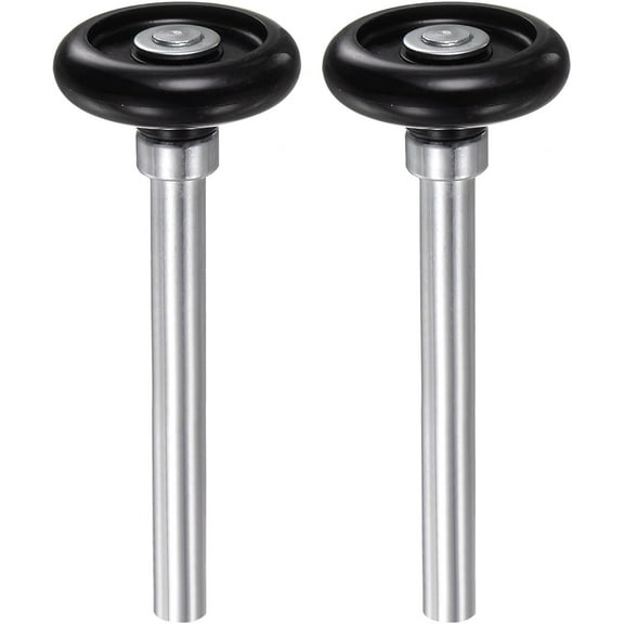 WRS 3-1/2" Black Plastic Garage Door Roller - 2 Pack