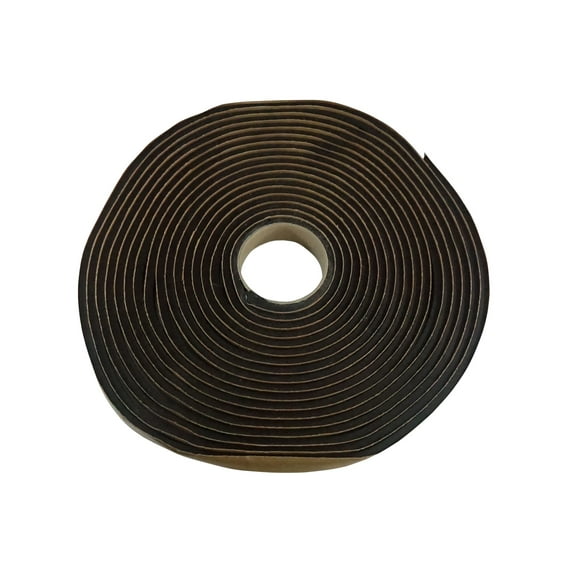 WRS 3/16" x 1/2" Double-Sided Butyl Glazing Tape  -  25 Ft Roll, Black