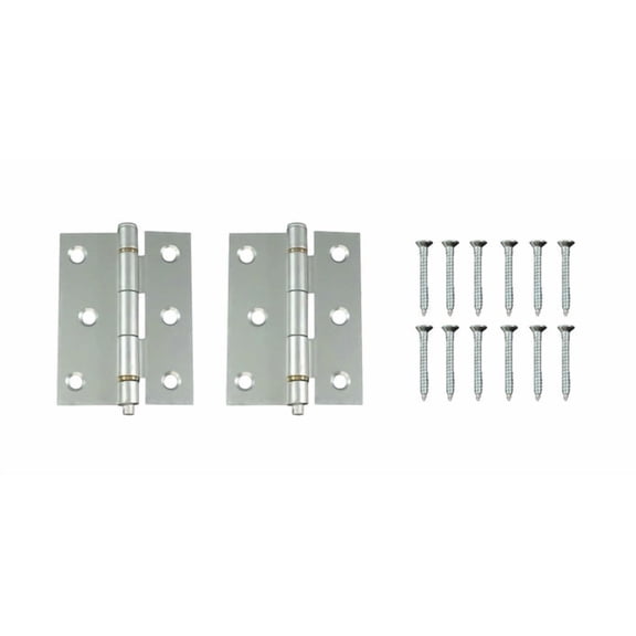 WRS 3" Aluminum Screen Door Hinge with Brass Bearings - 2 Pack