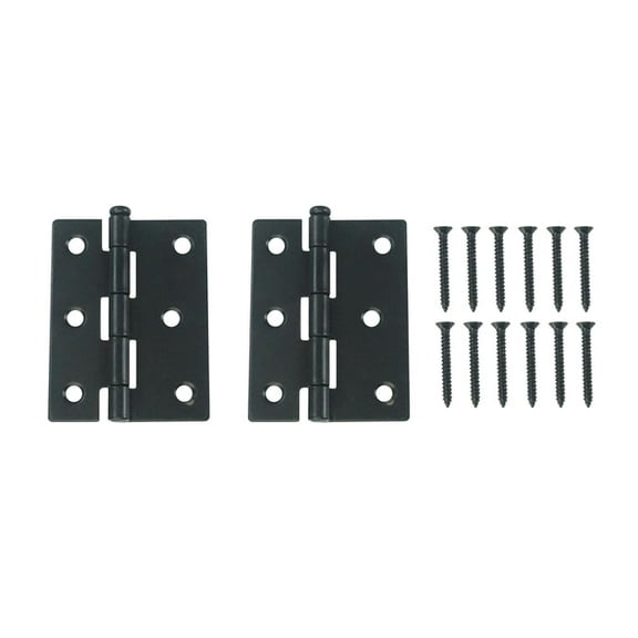 WRS 3" Black Steel Screen Door Hinge - 2 Pack