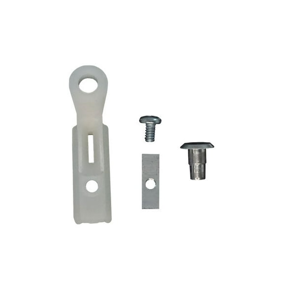 WRS 1-41/64" White Nylon Pressure Shoe Assembly - Shoulder Rivet