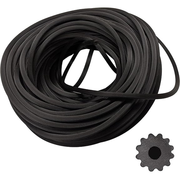 WRS Screen Spline .140 Black PVC Serrated Spline, Price & Sold Per 1,500 ft Roll